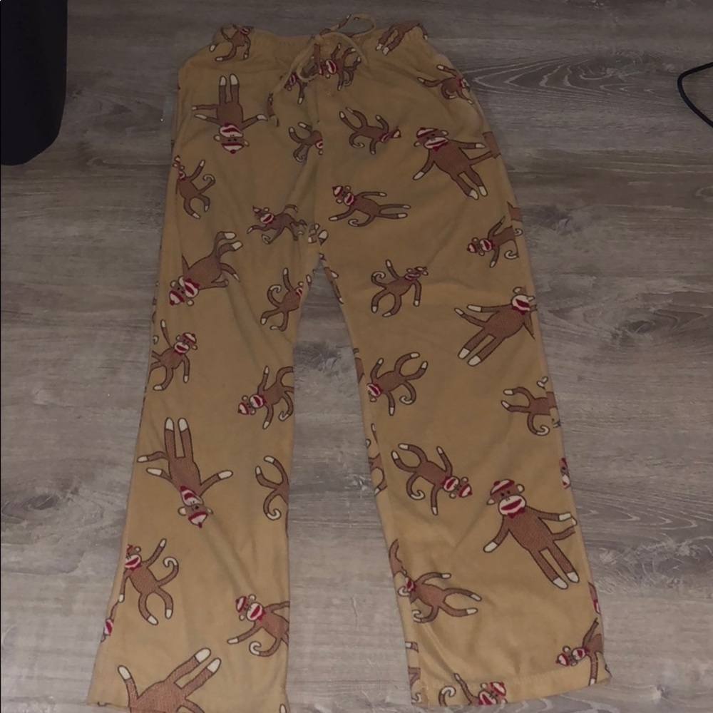 Sock monkey pj pants